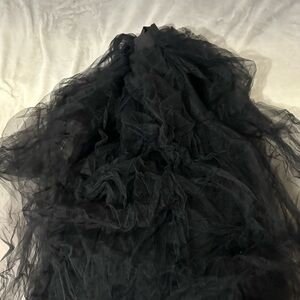 Elegant Black Tulle Fabric